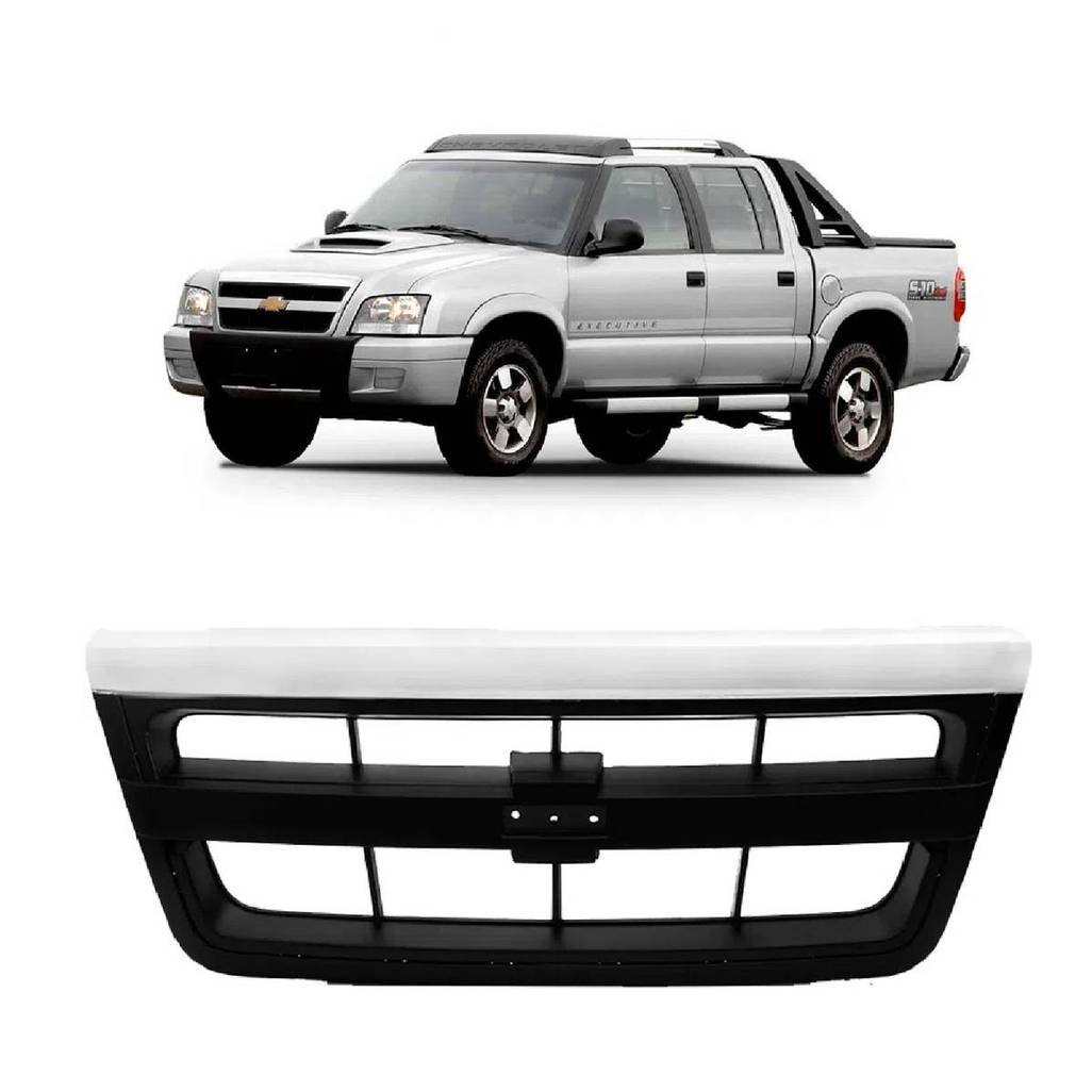 Grade Frontal Friso Cromado S10 Blazer 2009 2010 2011 Radiador
