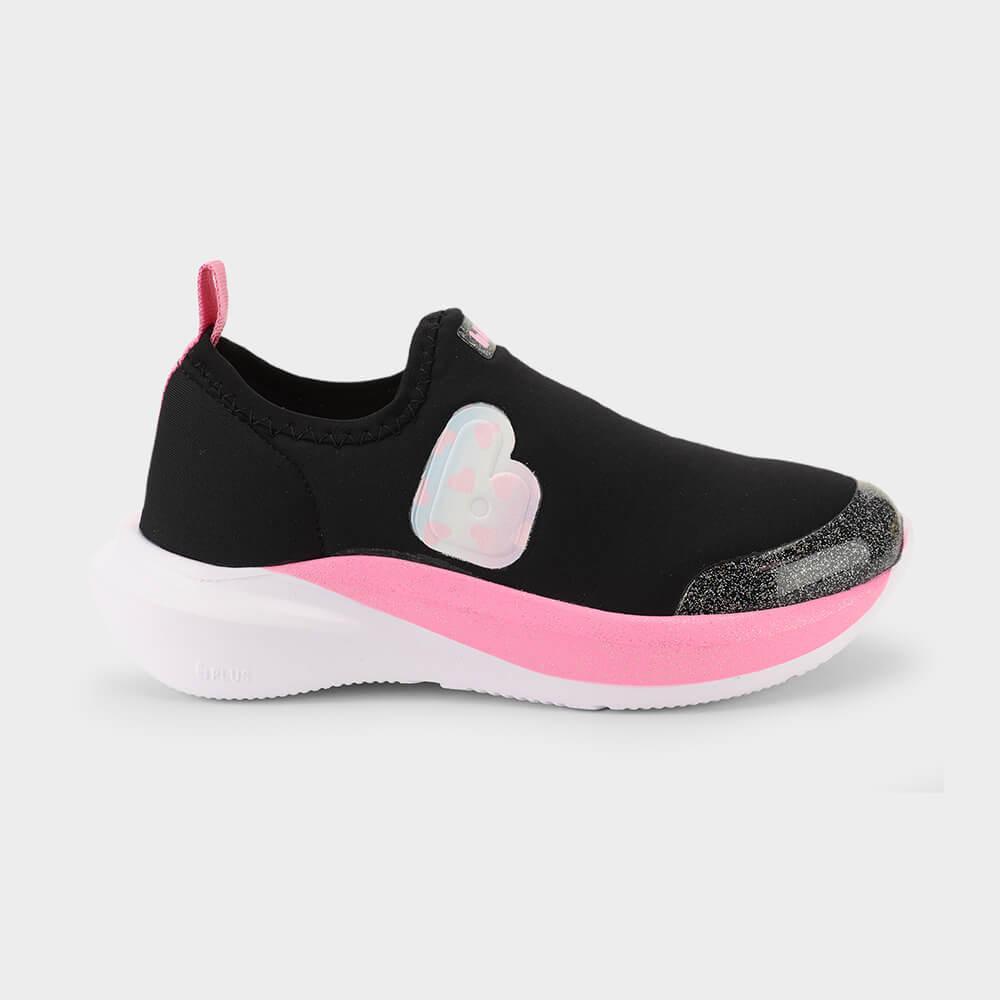 Tênis Infantil Bibi Volt 2.0 Preto com Rosa