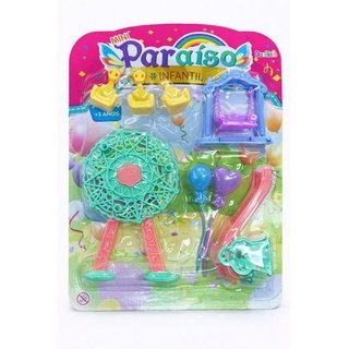 Mini Parque Diversao Brinquedo Playset Infantil Acessorios Coloridos Portatil Educativo Crianca