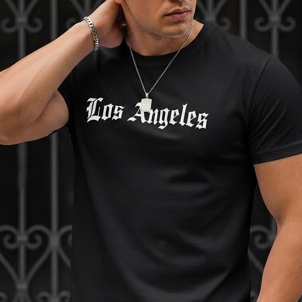 Camiseta Básica Casual Masculina Estampada Trust Vermelho Estiloso Premium Academia Treino Presente