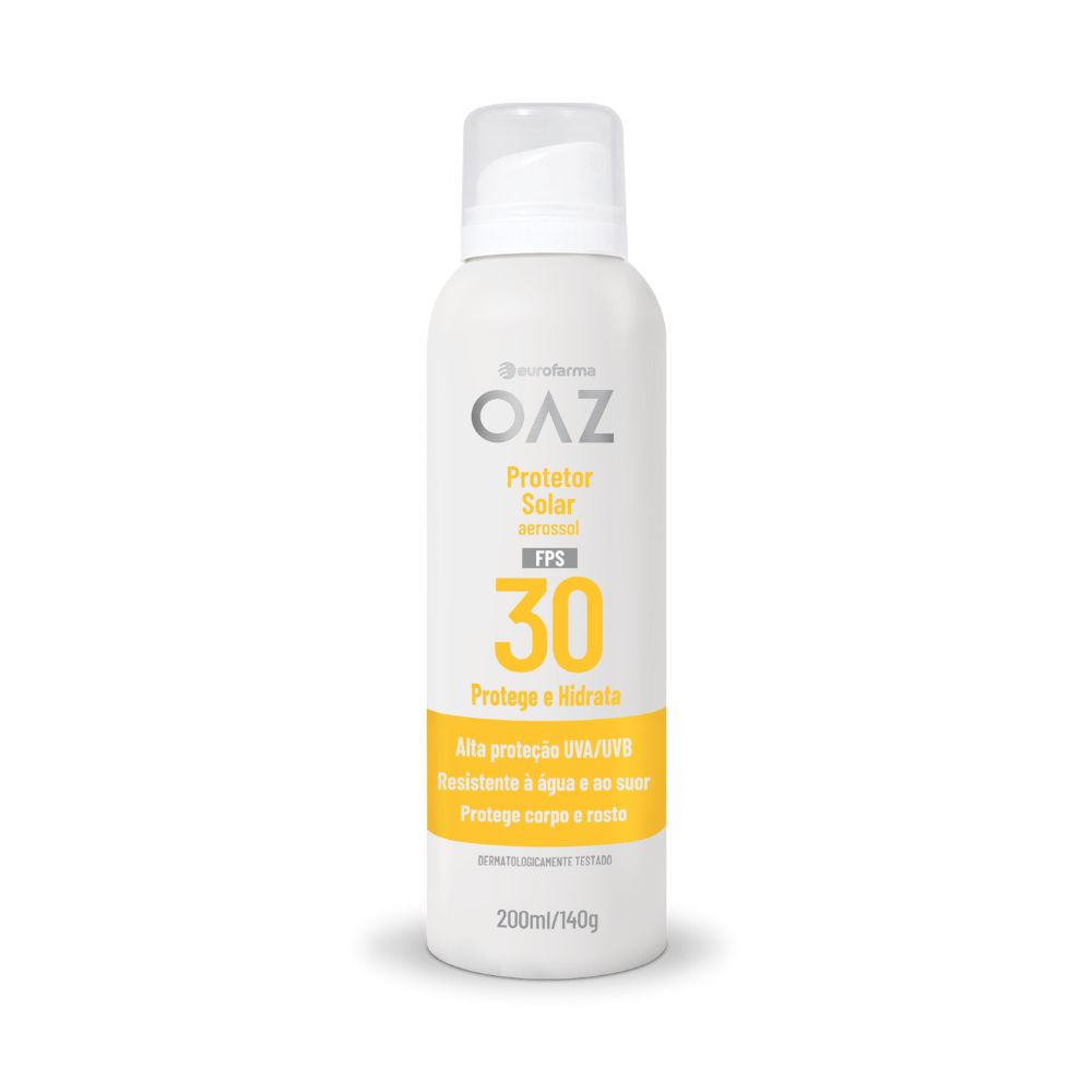Protetor Solar Eurofarma OAZ FPS 30 Aerossol Protege e Hidrata 200ml