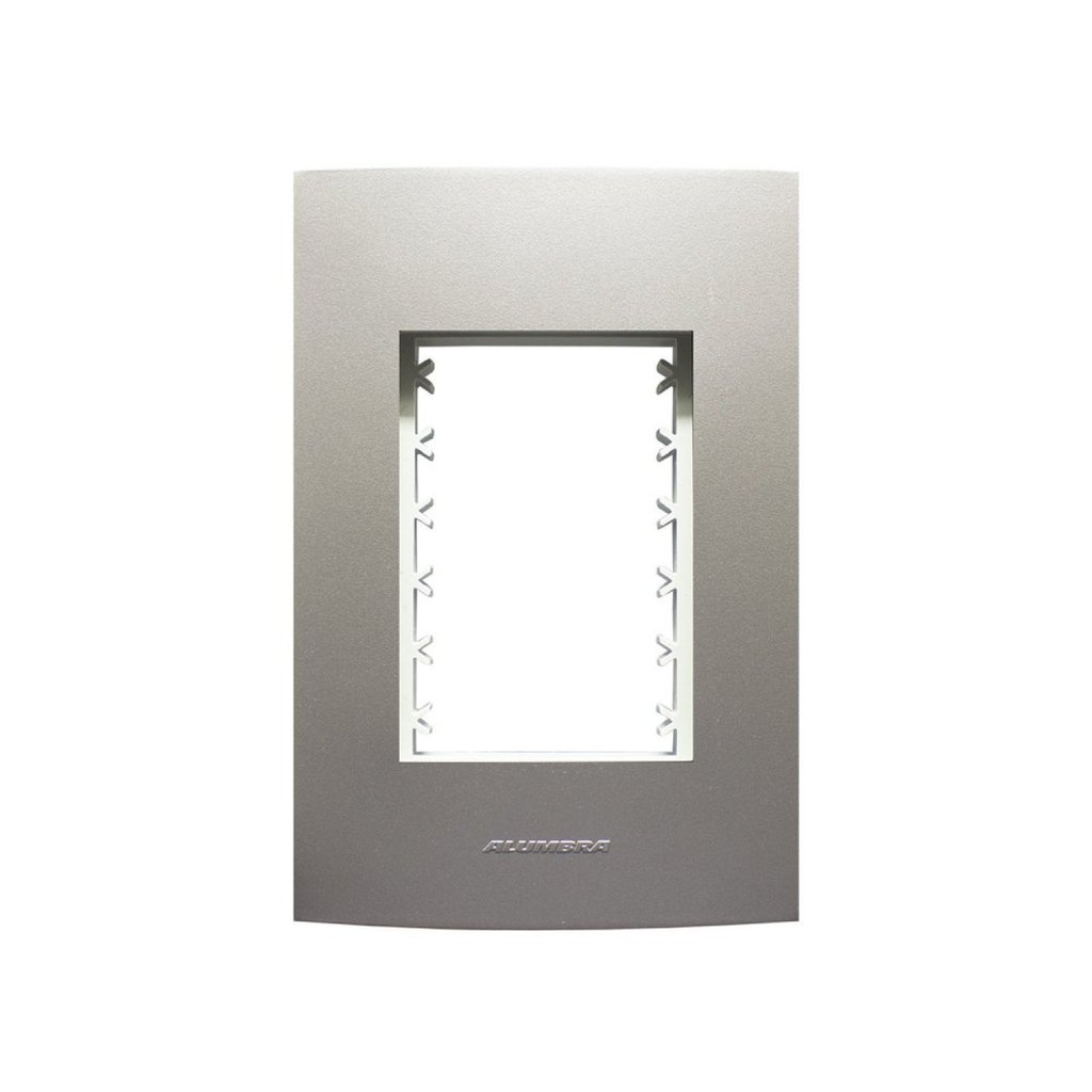 Placa 4X2 com Suporte Para 3 Módulos Inova Pro Class Alumbra Titanium