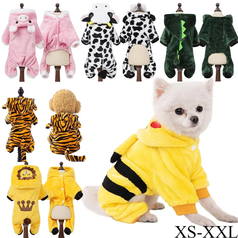 Bonito Dos Desenhos Animados Animal Roupas Para Cães Animais De Estimação Filhote De Cachorro Gato Dinossauro Roupa Maca
