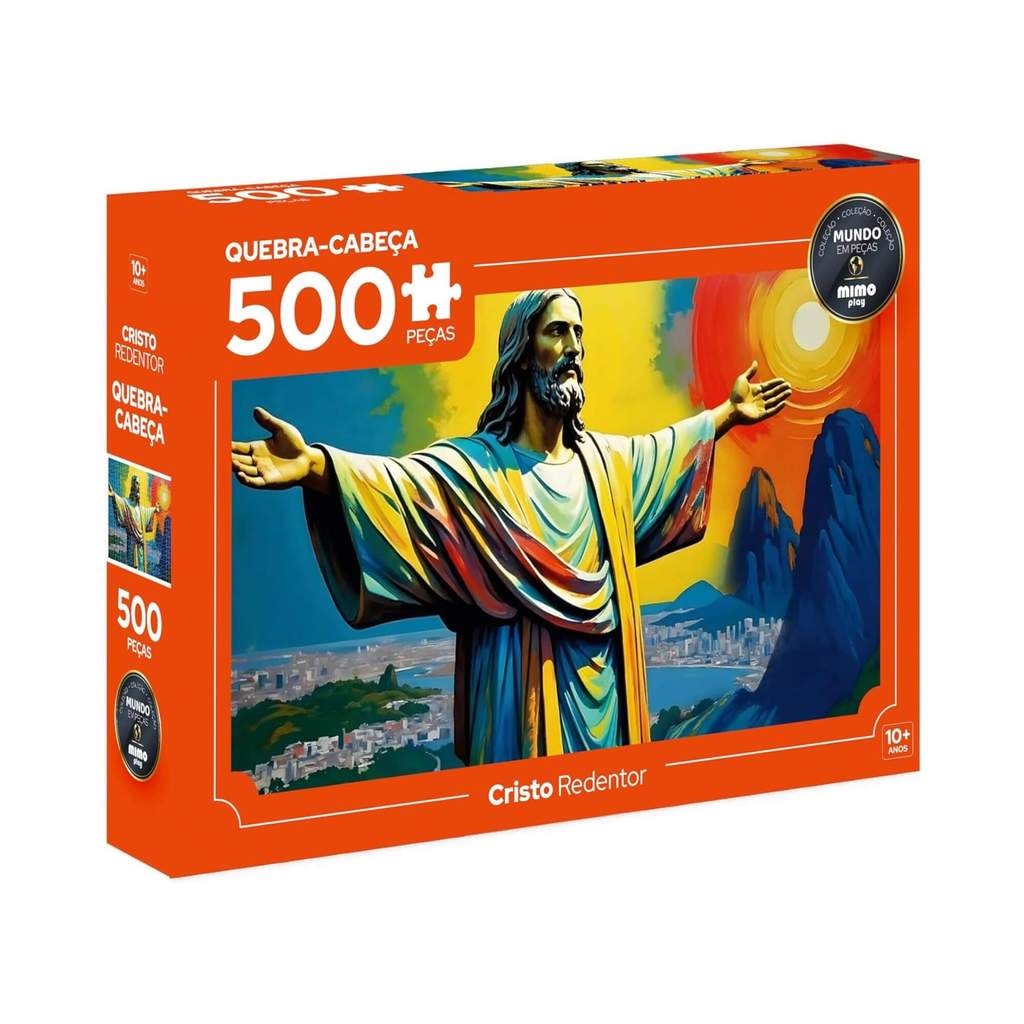 Quebra-Cabeça Cristo Redentor 500 peças - Coleção Mundo em Peças Mimo Toys - 2650