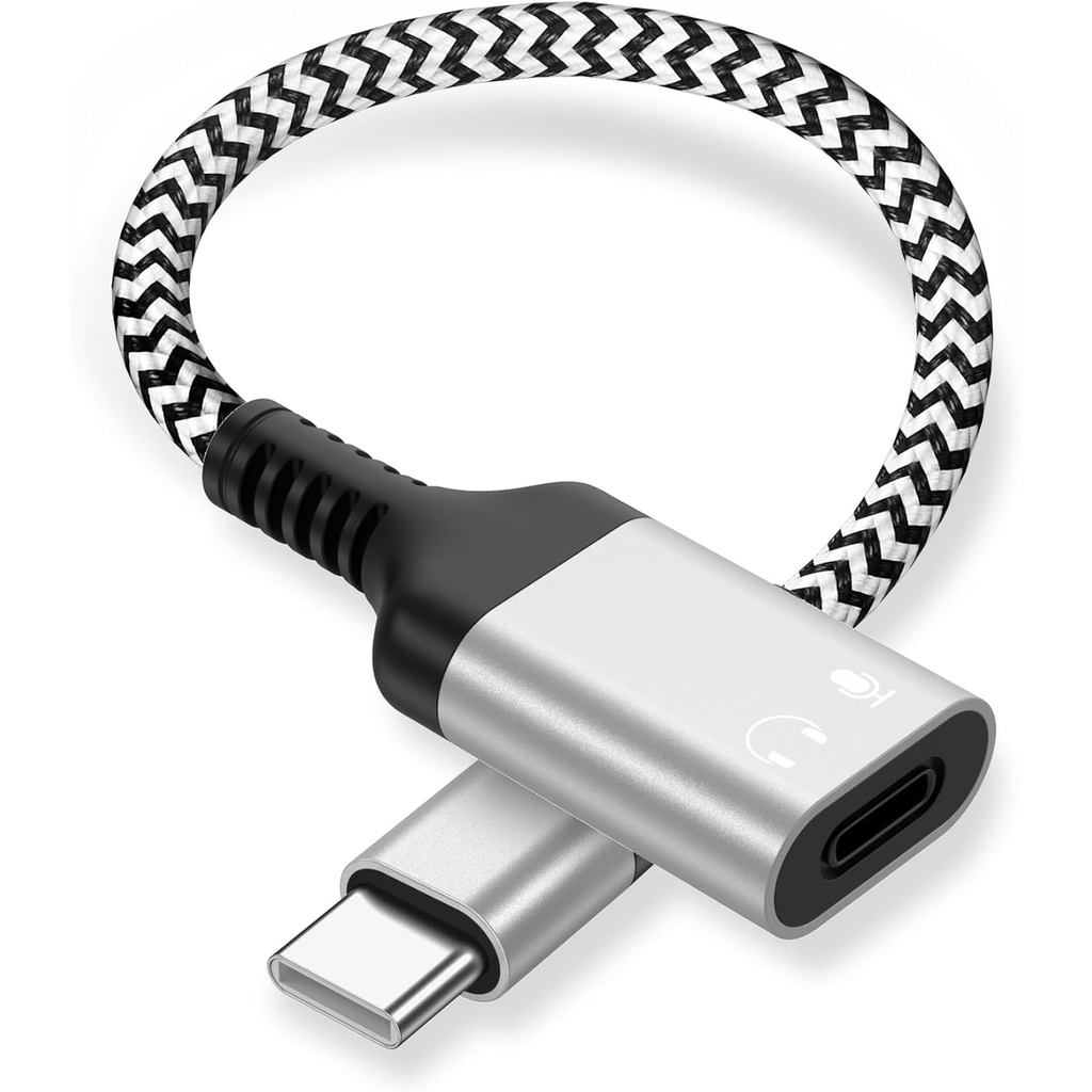 Adaptador de Áudio USB C para Lightning para iPhone 17 16 15Pro Max iPad, Adaptador Conversor de Áudio USB Tipo C Macho
