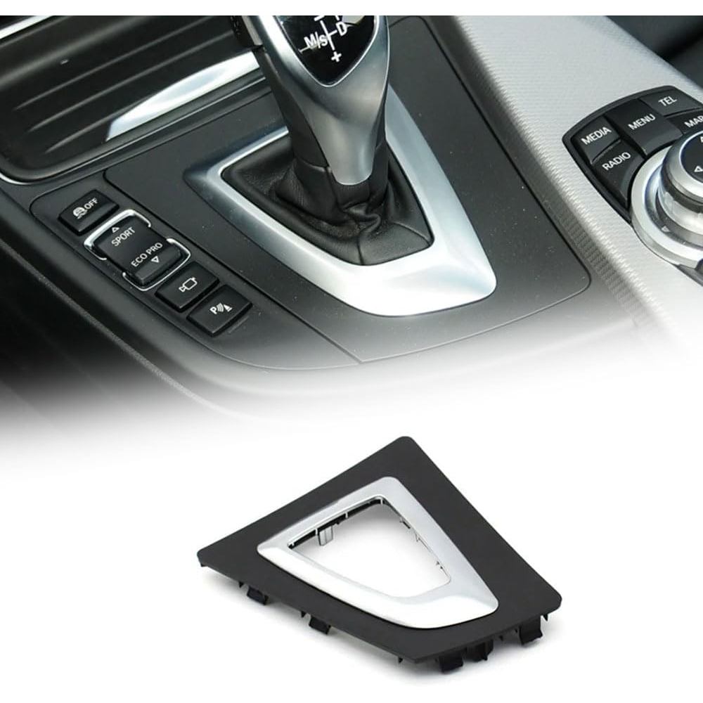Compatível com BMW Série 3 e 4, Capa Preta para a Moldura do Câmbio, Substituição do Acabamento do Painel do Botão de Mu
