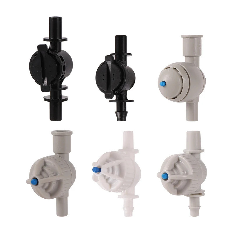 10 Pçs 6mm Dispositivo Anti-Gotejamento 4/7mm Mangueira Conectar Miniatura Válvula Jardim Agricultura Estufa Irrigação N