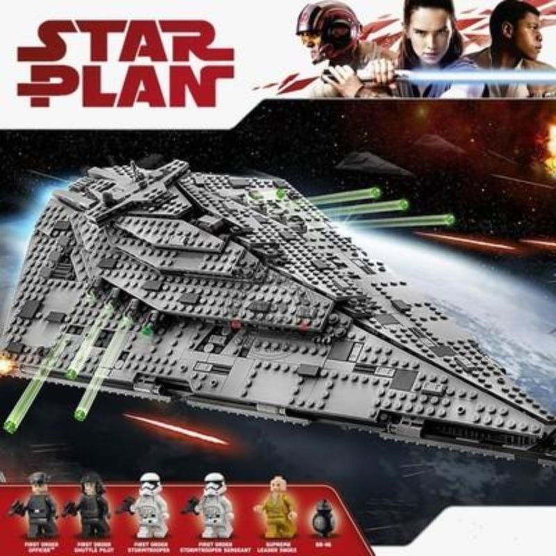 1457 PCS Star Wars Primeira Ordem Império J-Starship Nave Espacial Compatível Lego Montado Bloco de Construção Brinquedo