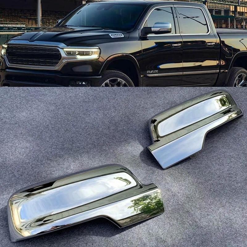 2 Pçs Capa Cromada Auto Espelho Retrovisor Com Luz Giratória Estilo Para 2019 2020 2021 Dodge Ram 1500auto Peças Decoraç