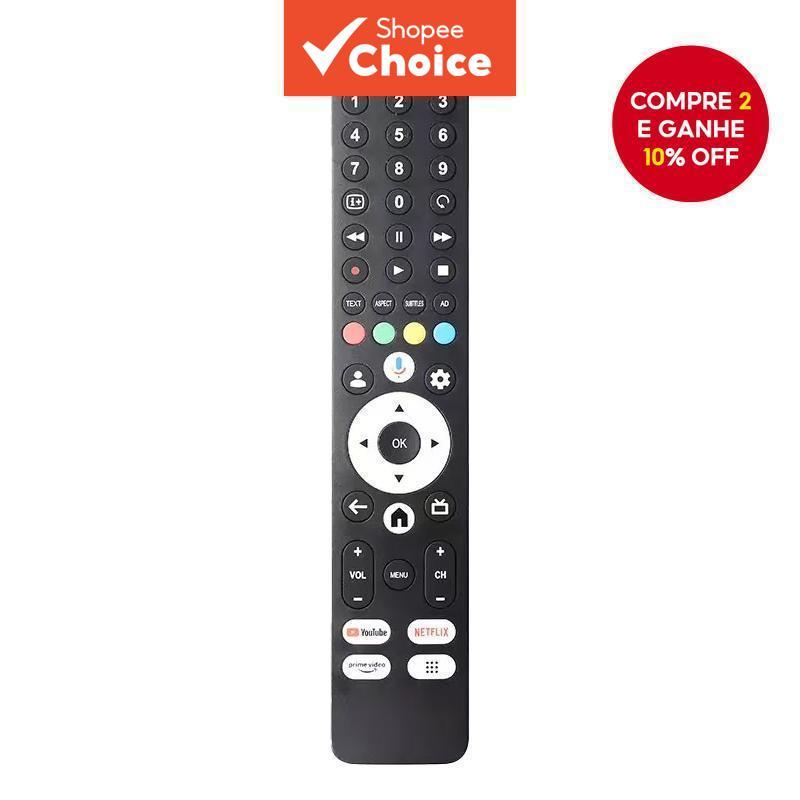 Novo Controle Remoto LED SHARP 4K UHD HDR Google TV SH-V10 Compatível com 4T-C50FJ1X 4T-C55FJ1X|Controle Remoto