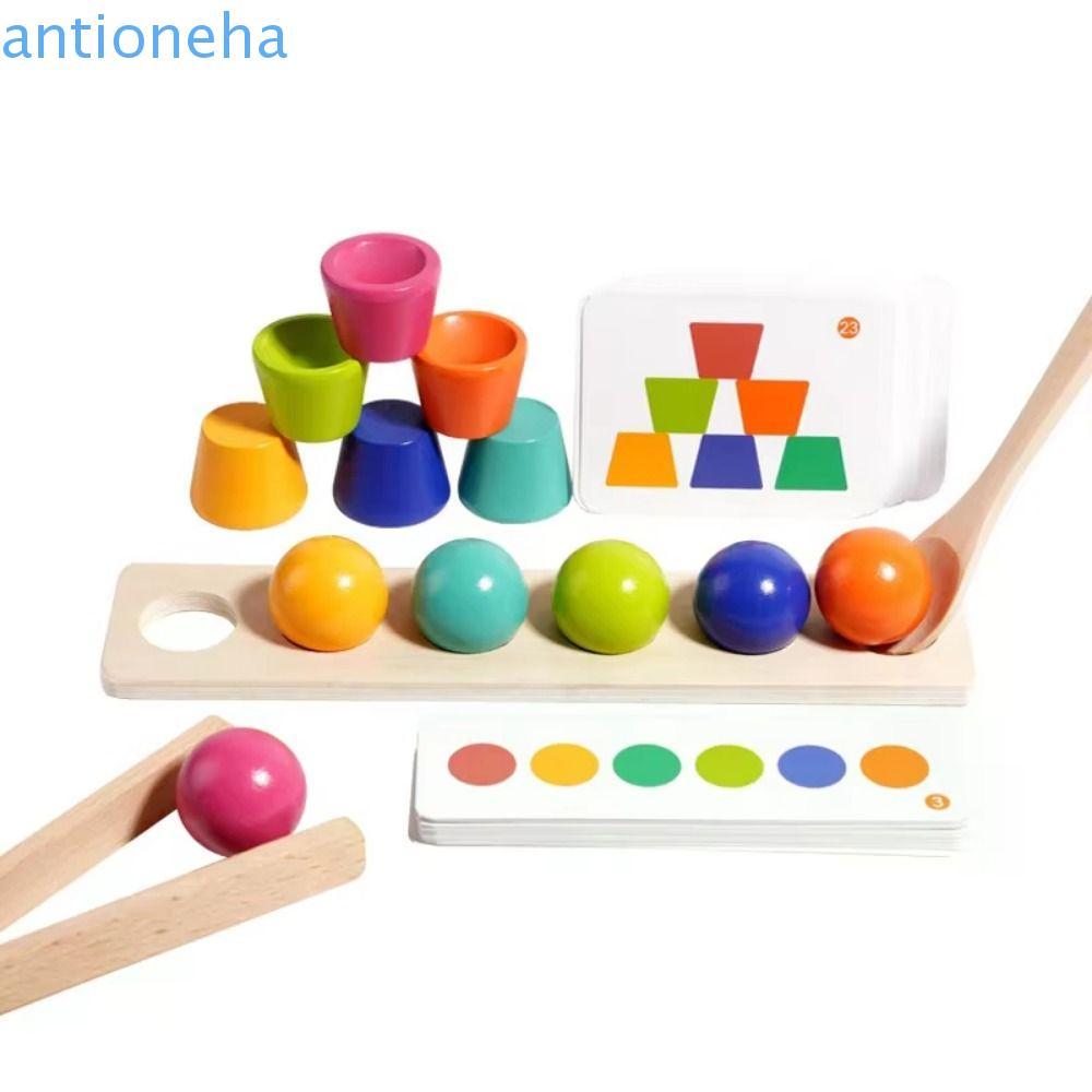 Brinquedo De Bloco De Construção Infantil ANTIONEHA , Bola Colorida Criativa Montessori Brinquedos De Combinando Com Cor