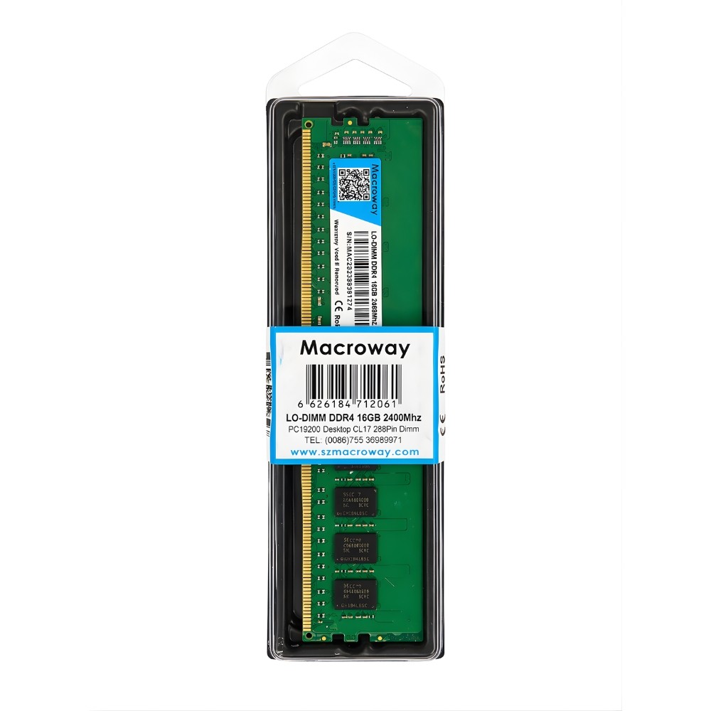 Memória RAM 16gb LO-DIMM DDR4 2400MHz  Desktop Preta