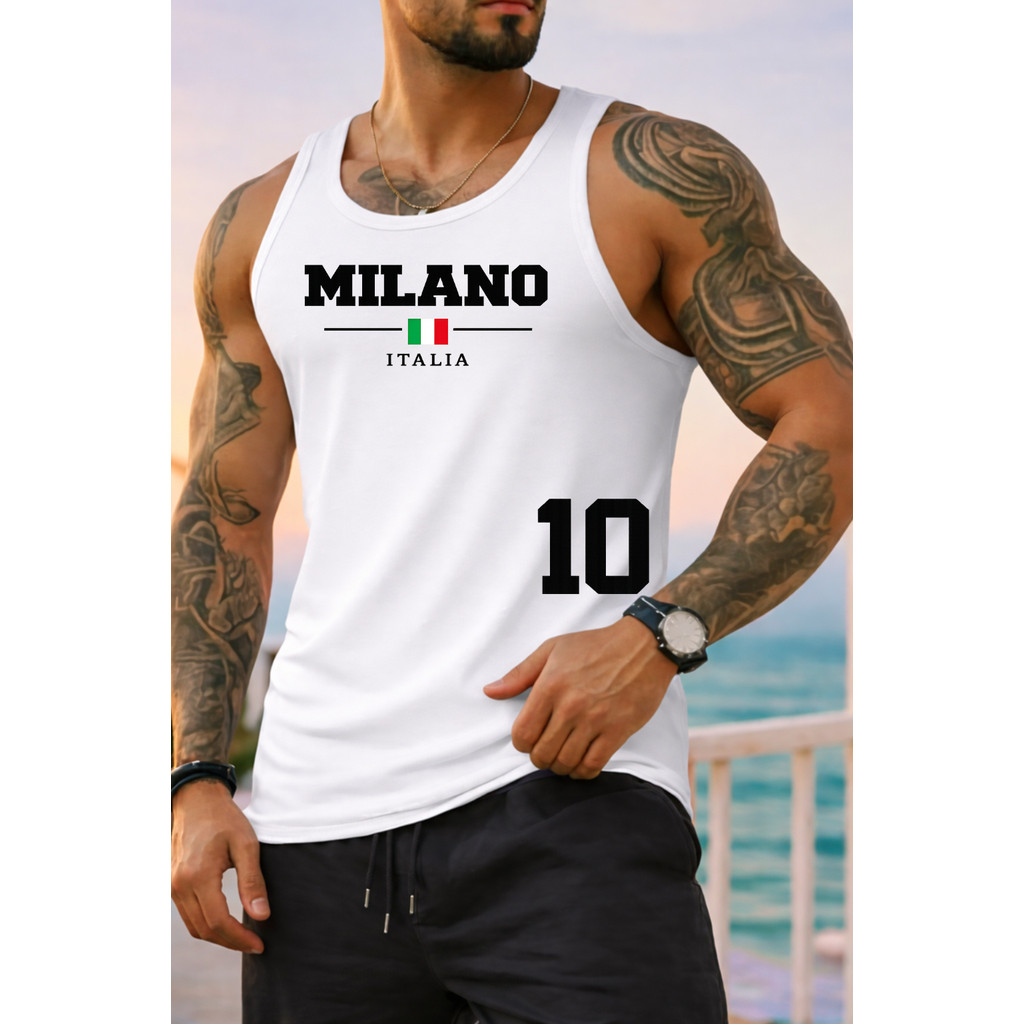 Regata Masculina longline Streetwear Milano Itália Corte Exclusivo Conforto Estilo e Atitude