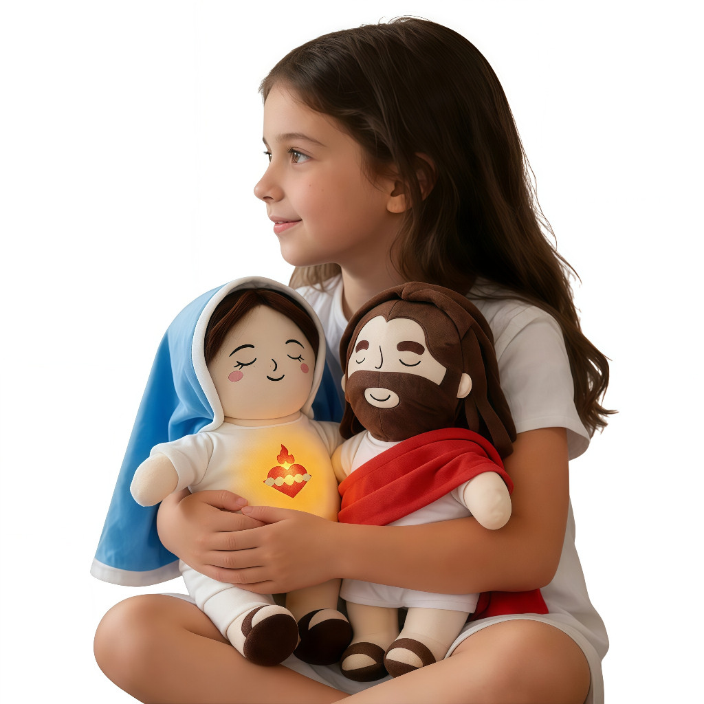 Pelúcia de Jesus que Respira Acalma e Alivia a Ansiedade, Anti-Stress, Ideal para Presente