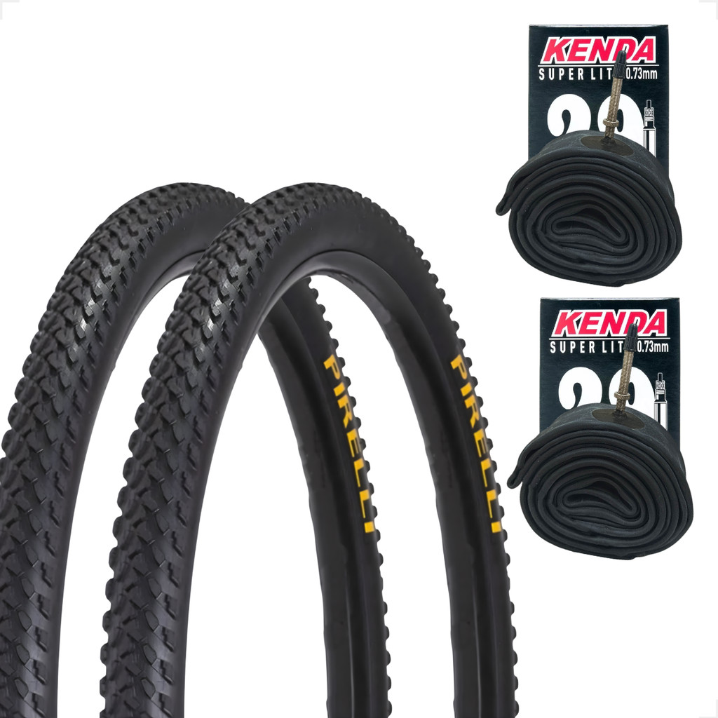 Par Pneu Pirelli Scorpion Pro 29 x 2.0 Bike Bicicleta Balão + 2 Camara de ar Kenda bico fino 48mm