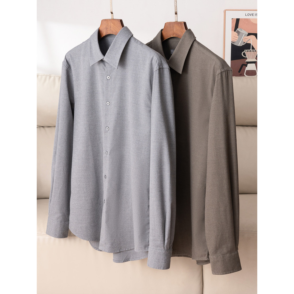 Casa de Feijão!Não é fácil deformar!Armário-retirando roupas masculinas moda roupas masculinas camisa de manga comprida