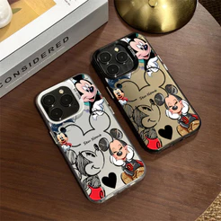 Capinha personalizada Com Nome de Mickey Mouse Para iphone 11 13 14 12 15 17 14 13 Pro max Capa de anti impacto