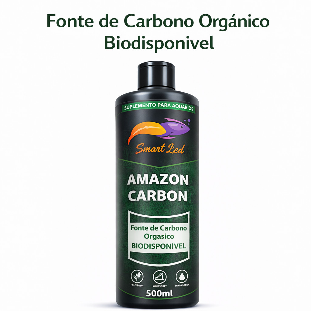 Carbono Líquido Aquário Plantado 500ml Fertilizante Anti Algas Smart Led