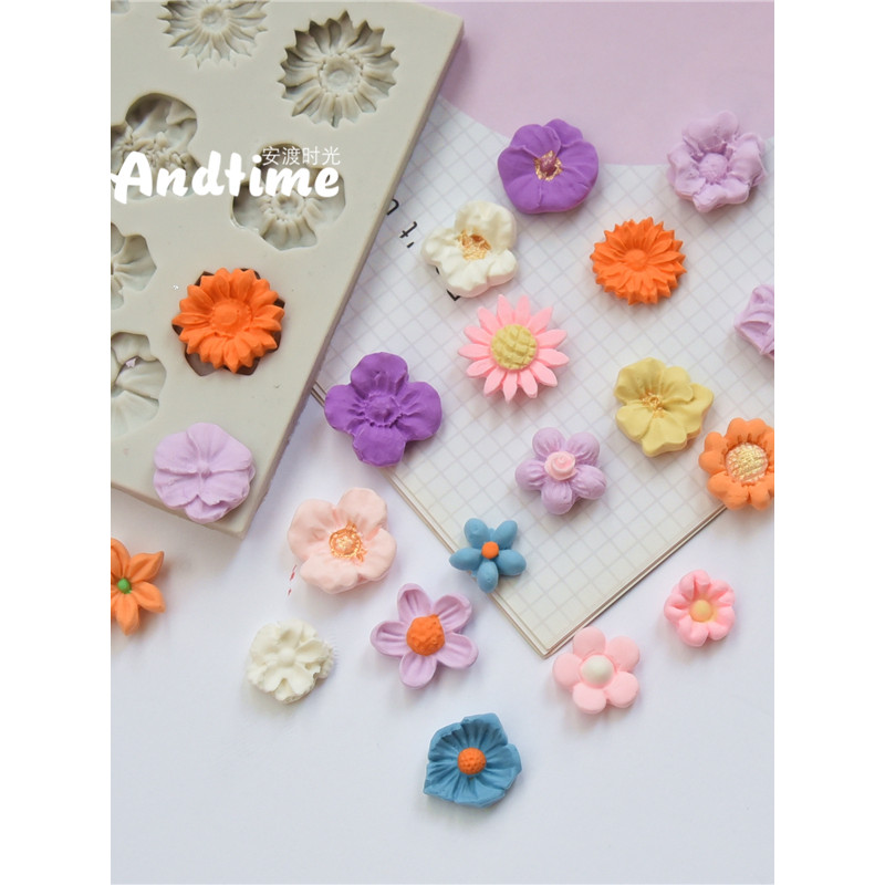 Rosa flor pétala Fondant folha margarida flor de pêssego molde ritmo seco diy ameixa bolo decoração molde de Silicone