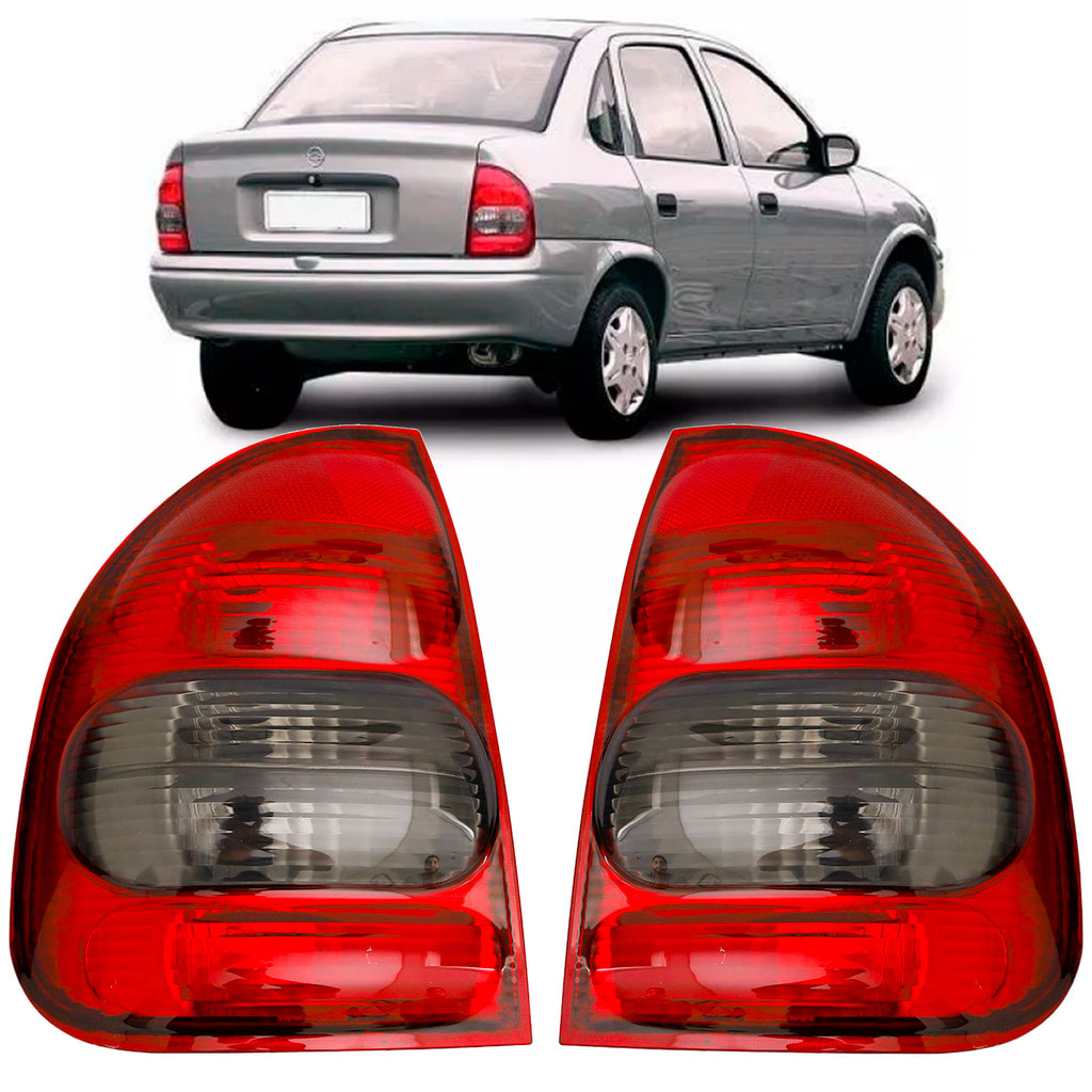 LANTERNA TRASEIRA CORSA SEDAN CLASSIC 00 10 FUME