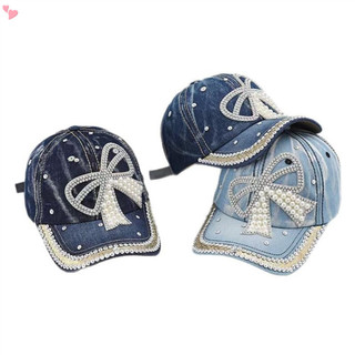 Boné de beisebol unissex em jeans, cor sólida RCQG JH7S