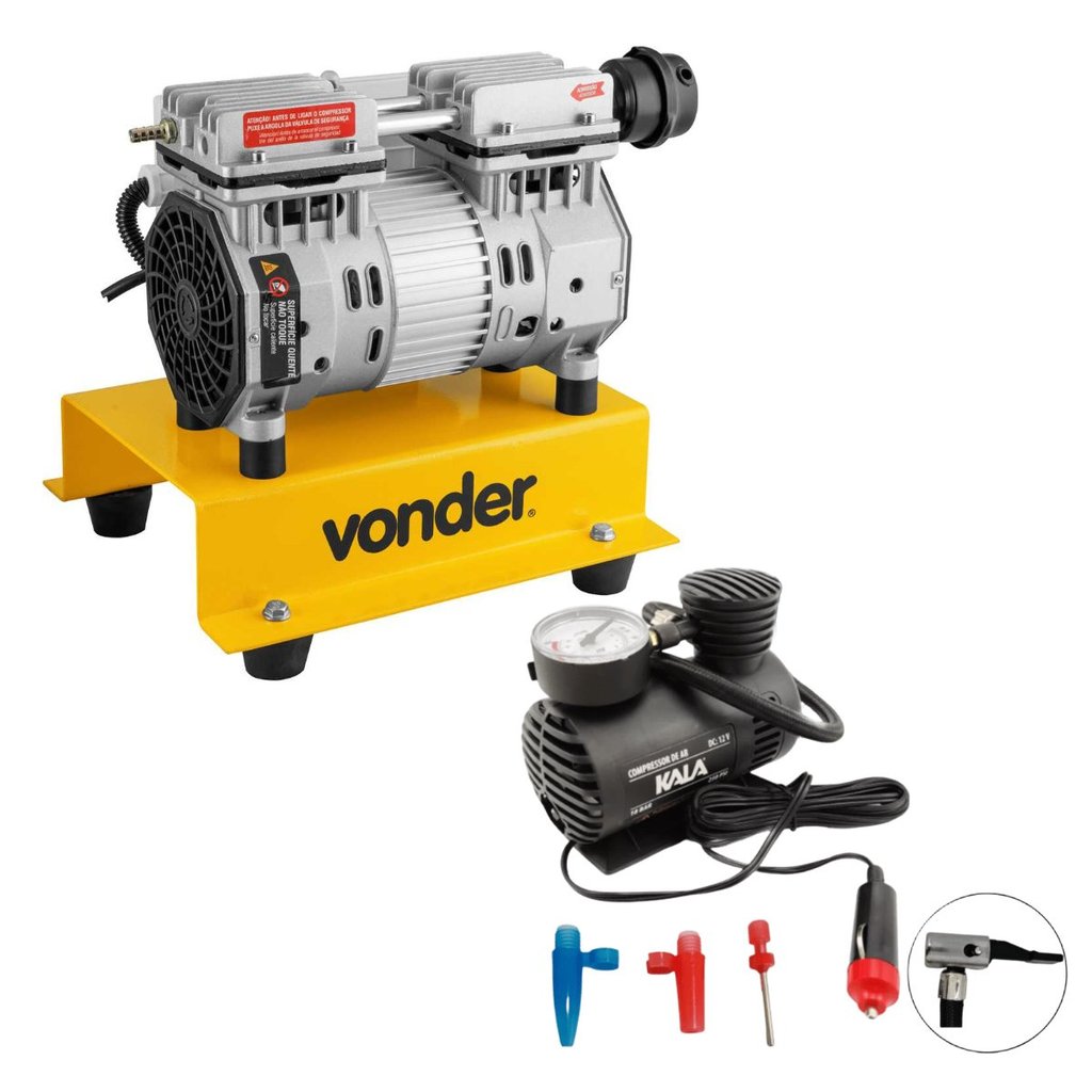 Motocompressor para Poço Artesiano até 50 Metros Vonder + Enchedor de Pneu 12V