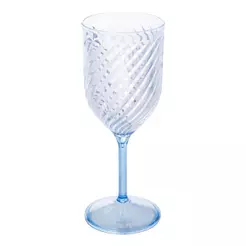 Taça de Vinho Twist Azul Mesa Posta 360 ml Plasútil