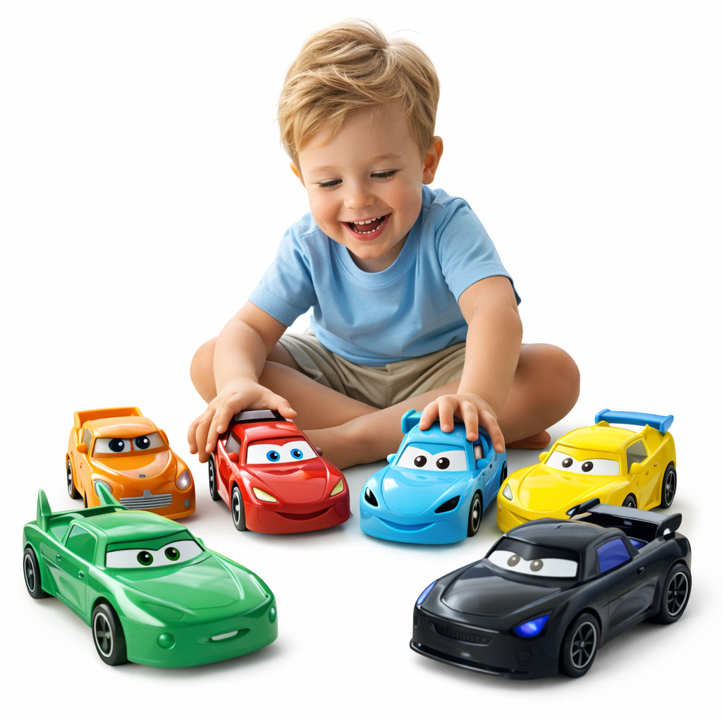 Kit 3 ou 6 Carrinhos Carros Fricção Plástico Relâmpago Brinquedo Mcqueen Infantil Colorido Envio Imediato