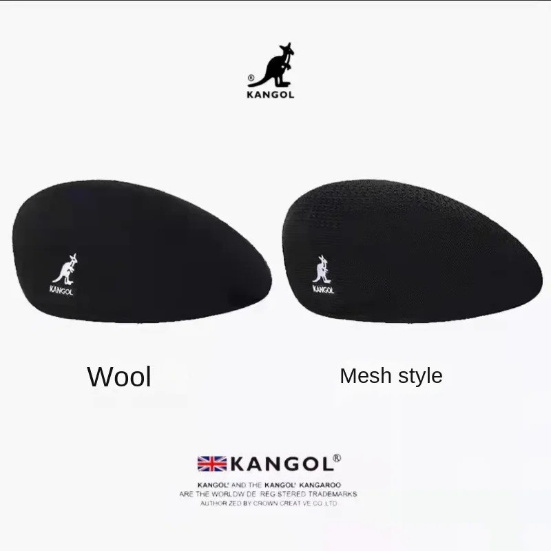 Verão Retro chapéu estrela na moda britânico chapéu fino kangol masculino canguru feminino pintor chapéu boina malha