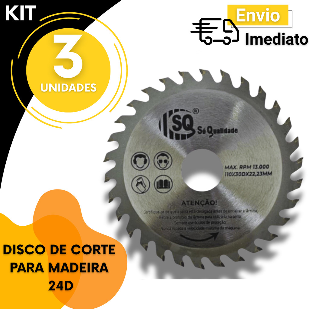 Disco 30D para Madeira Uso Geral Multiuso 3 2 Peças OU 1 Peça Construção
