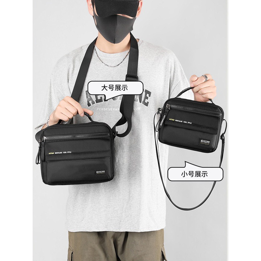 Bolsa de ombro leve bolsa de lona lazer esportes viagem Diagonal saco masculino na moda nova pequena bolsa de ombro masc