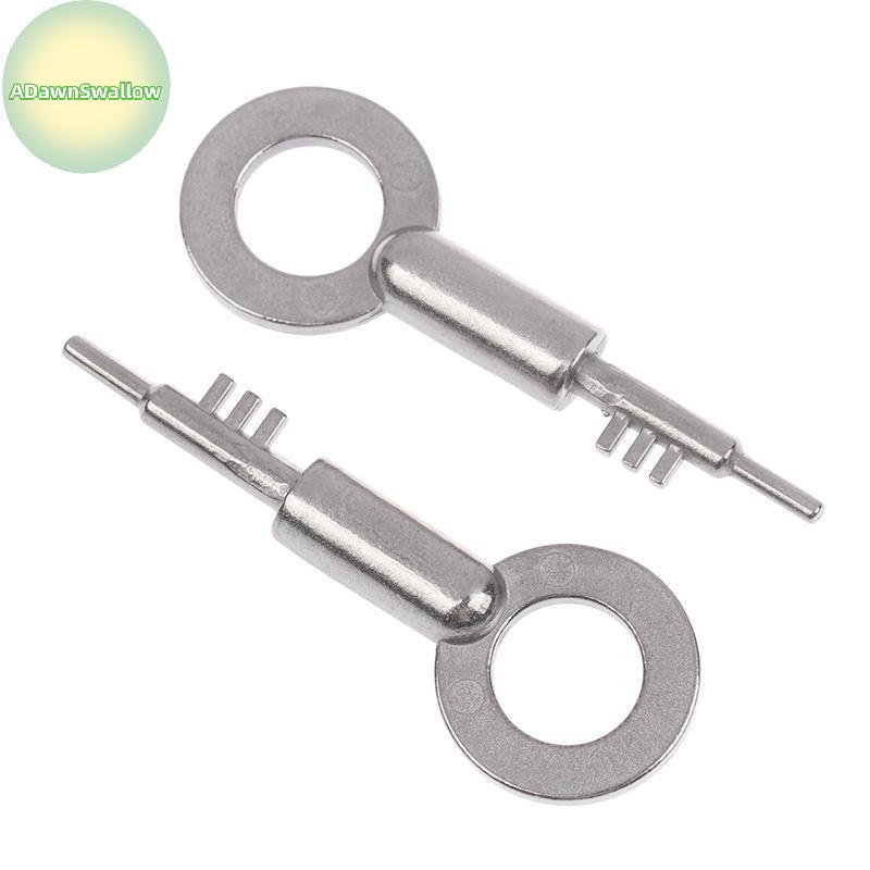ADS Chaves De Substituição De Segurança Doméstica Em Aço Inoxidável Com 3 Dentes Lo Key Blank Universal-Porta De Banheir