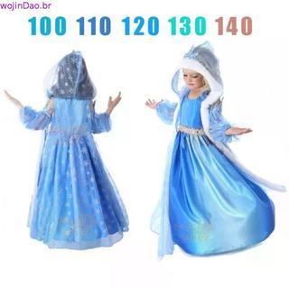 Vestido de menina Frozen Anna vestido de princesa de manga comprida e vestido infantil de duas peças