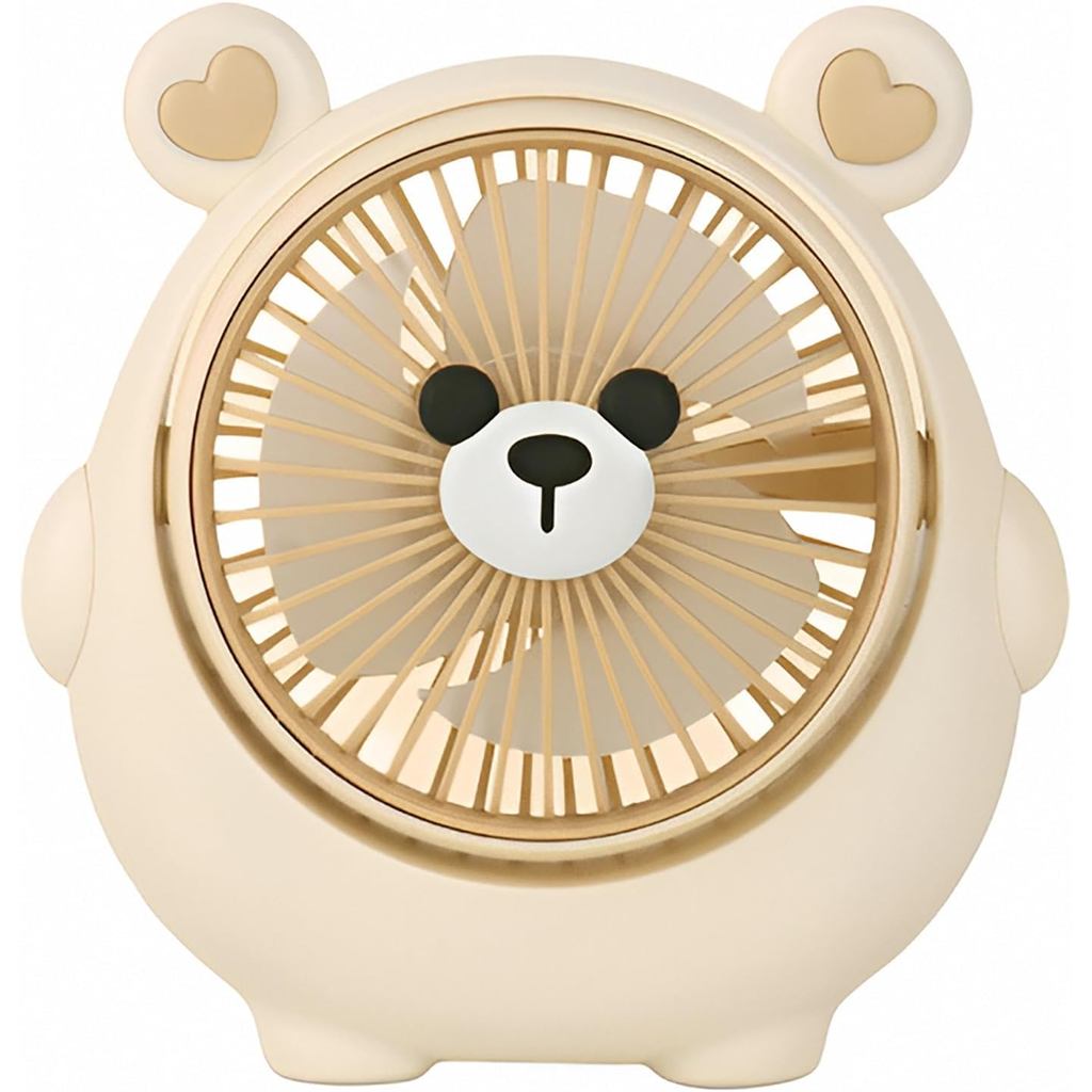 Mini ventilador ultra silencioso, com tampa frontal removível, ventilador de mesa de 3 velocidades, ventilador de circul