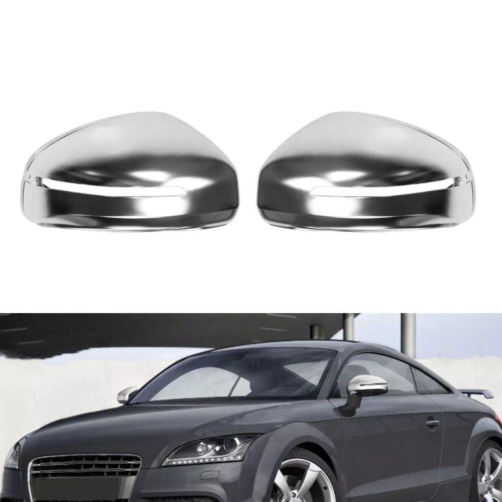 2 Pçs Fosco Cromo Retrovisor Do Carro Espelho Capa Para Audi TT TTS MK2 8J TTRS R8 2007 2008 2009-2014peças De Automóvel