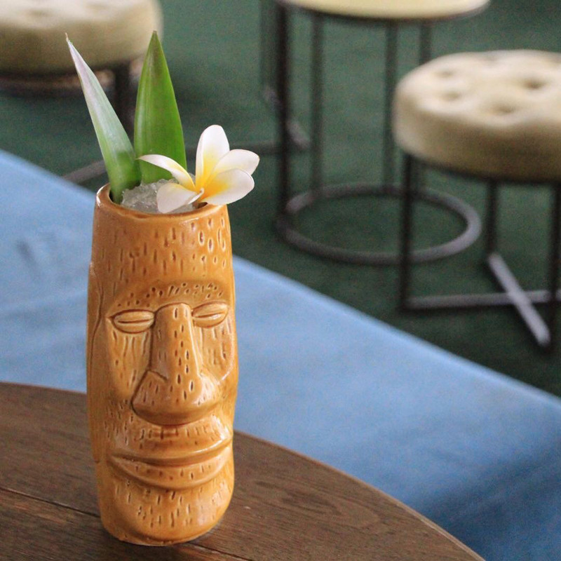 Tiki coquetel vidro tiki caneca de vidro único vidro cerâmico criativo copo de vinho Totem vidro Retro tiki