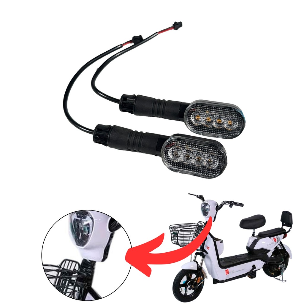 Pisca Led 48v Scooter Bicicleta Eletrica WeHawk Smartway Fly Happy Smart Ecobikes Gicin Gts