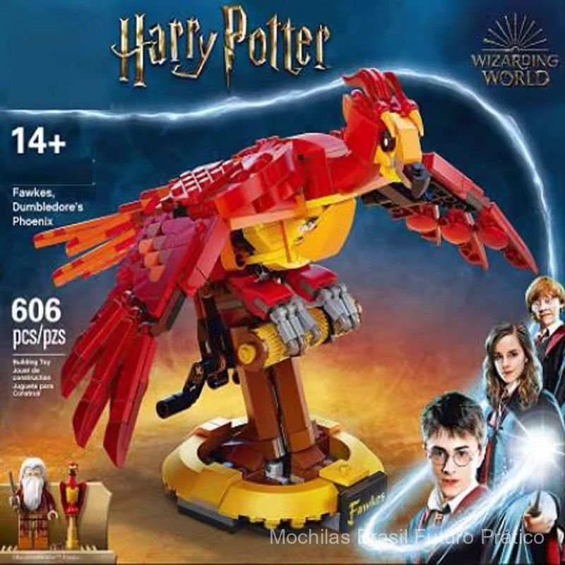 Compatível com o brinquedo de blocos de montar LEGO Harry Potter Dumbledore's Phoenix Fawkes 76394, presente para crianç