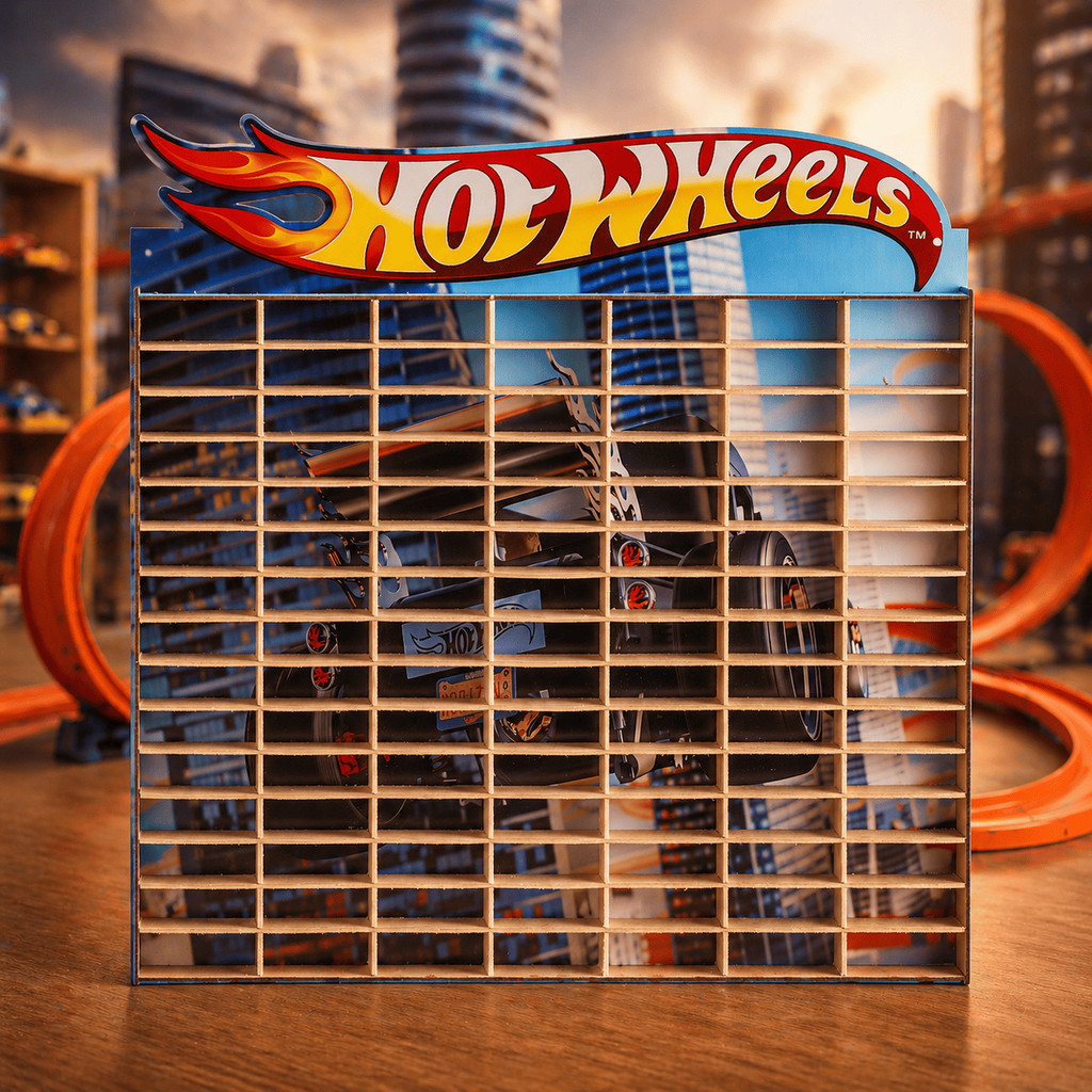 porta hot wells 105 carrinhos madeira mdf adesivado novidade