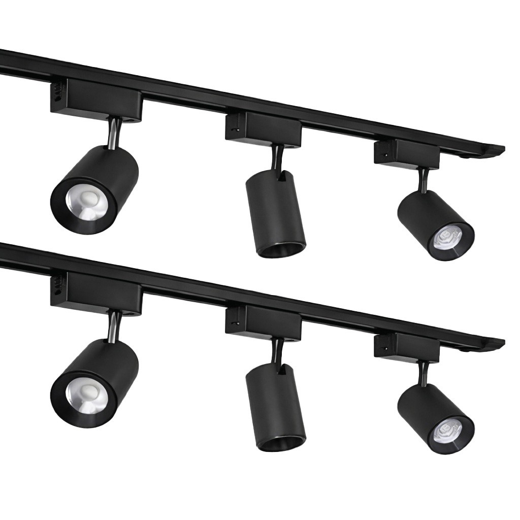 Kit Trilho Eletrificado 2m + 6 Spots Led 7w 10w Direcionável Bivolt (3000k, 4000k,6500k)