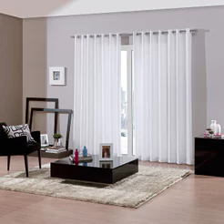 Cortina para Sala / Quarto Duplex Bellini 3,0x1,7m Branco - Bella Janela