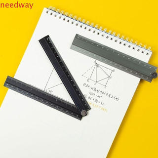 Regra De Papelaria De Metal NEEDWAYB , Régua Dobrável De Liga De Alumínio De Estilo Simples , 15 Cm 30