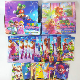 36 Pacote O Super Mario Galaxy Filme Flash Cartas Jogo Coleção De Negociação Batalha Cartão Brilhante Brinquedo Fãs Pres