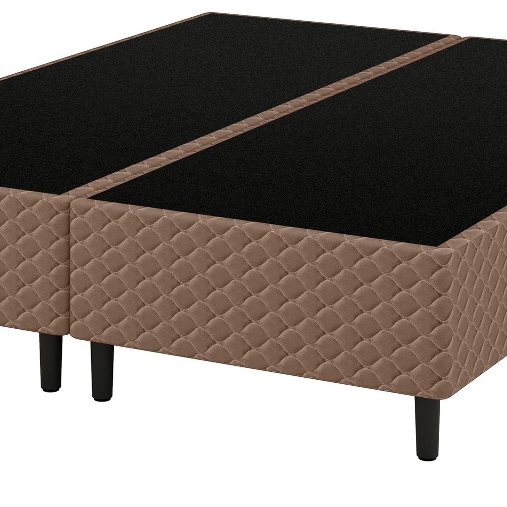 Base Cama Box para Colchão Queen 158x198cm Clio Marrom Umaflex