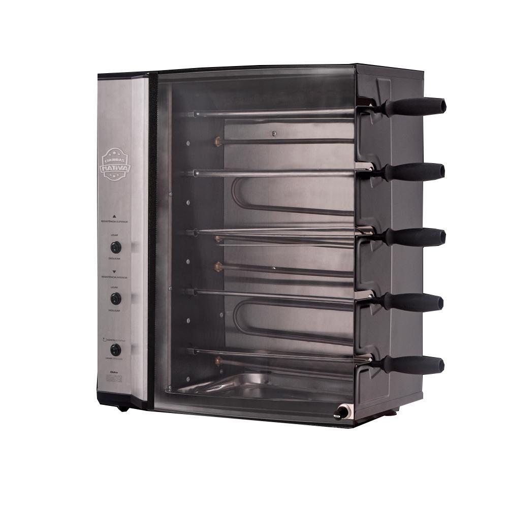 Churrasqueira Elétrica 5 Espetos Giratórios 220V Hidro CHE