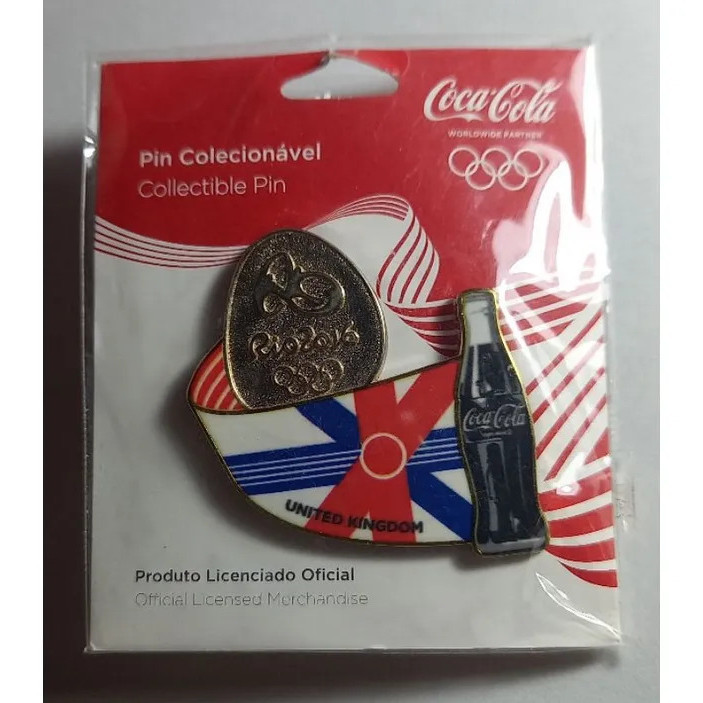 Pin Coca-cola Oficial 2016 - Reino Unido - Elimatec Moedas