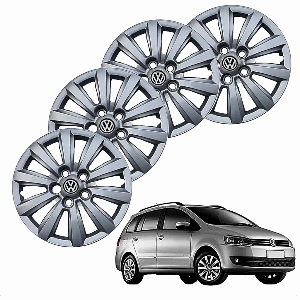 Jogo De Calota Vw Fox Polo Spacefox Aro 14 Com 5 Furos