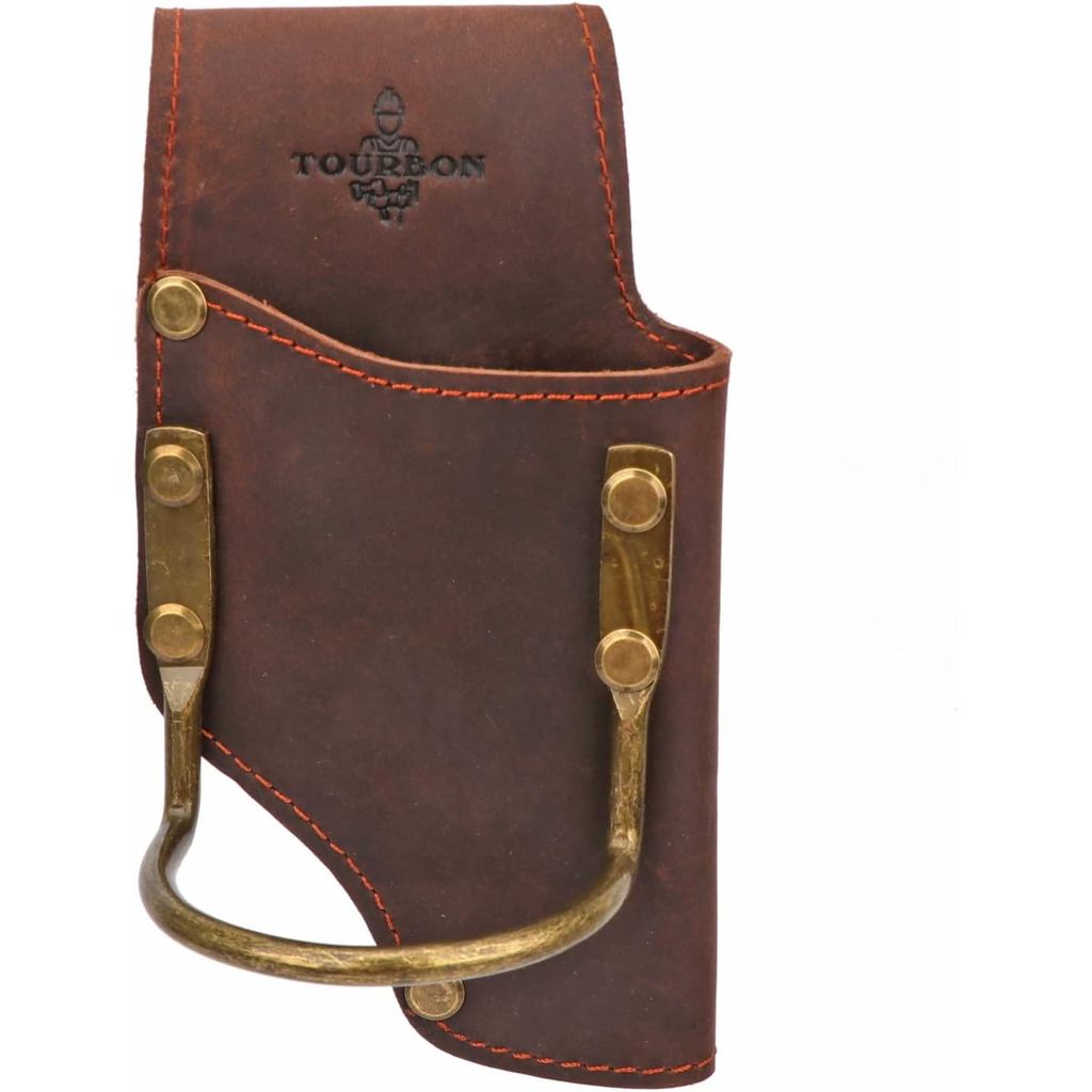 TOURBON Porta-Ferramentas de Couro, Bolsa para Alicates, Suporte para Martelo com Laço de Aço para Cinto de Ferramentas 