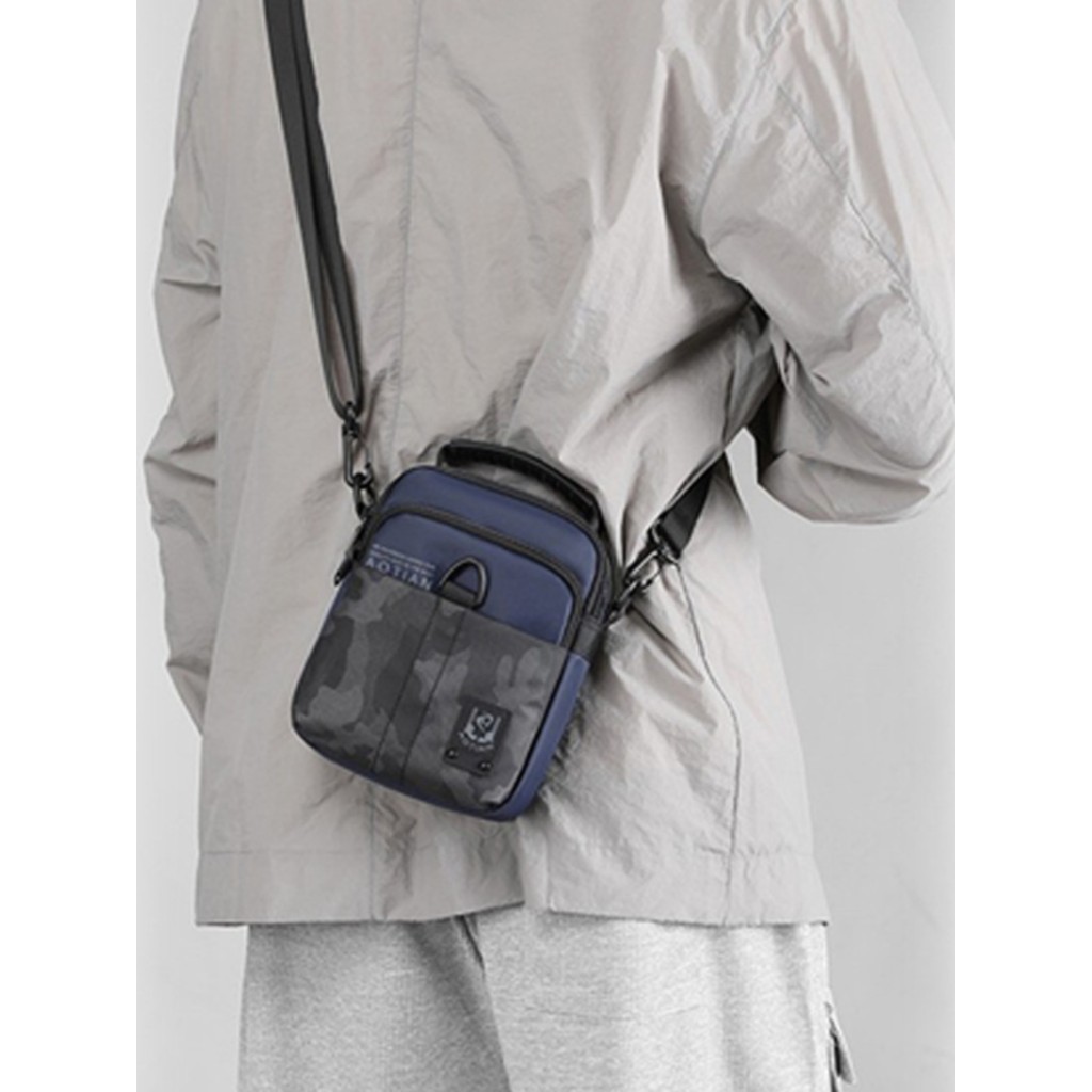 Bolsa de ombro masculina, cinto vestível, esportes, lazer, meia-idade, pai idoso, bolsa mensageiro para celular, pano Ox