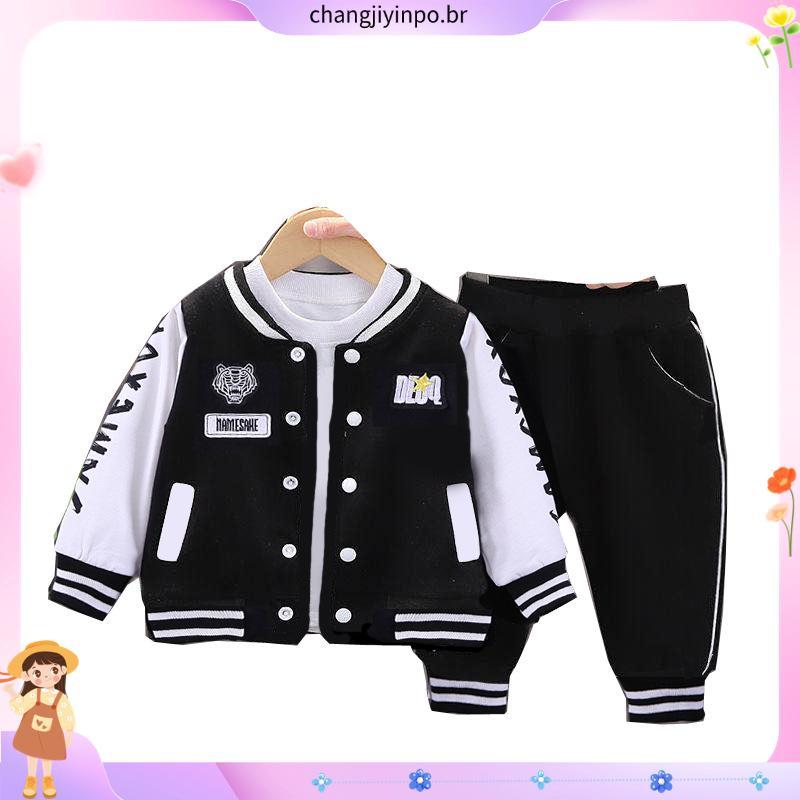 2025 Conjuntos De Beisebol Do Bebê Menino Menina Outono Ternos Primavera Novas Crianças Jaquetas Esportivas Calça 2 Pçs